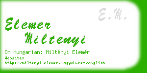 elemer miltenyi business card