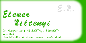 elemer miltenyi business card
